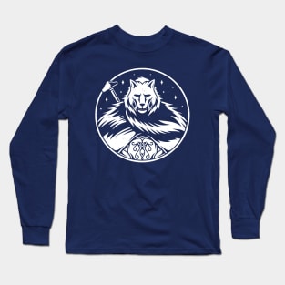 Half Wolf Warrior Long Sleeve T-Shirt